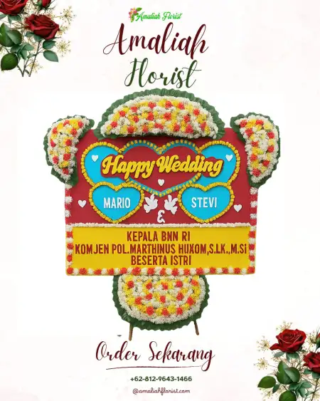 Papan Bunga Pernikahan Pangauban